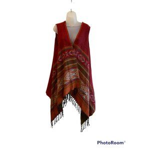 New Earthbound Trading Co Shawl Vest Size Large